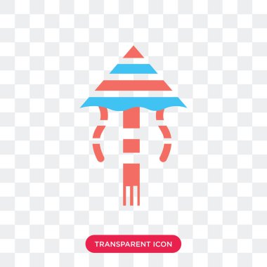 Saydam arka plan üzerinde uçurtma logosu d izole uçurtma vektör simgesi