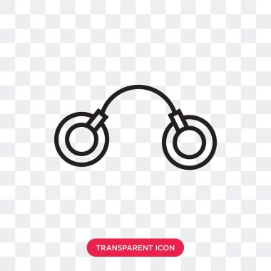 Saydam arka plan üzerinde pranga izole pranga vektör simgesi 