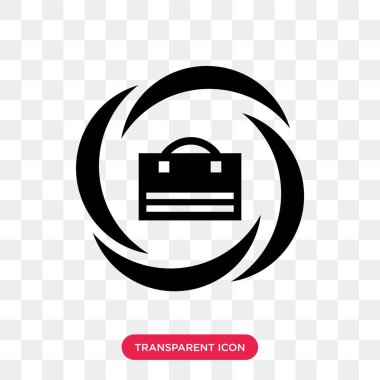 Saydam arka plan üzerinde Bagaj izole Bagaj vektör simgesi 