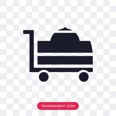 Saydam arka plan üzerinde Roo izole Oda Servisi vektör simgesi