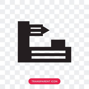 Saydam arka plan üzerinde La izole torna makinesi vektör simgesi