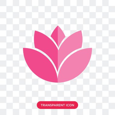 Saydam arka plan üzerinde Lotus logo izole lotus vektör simgesi