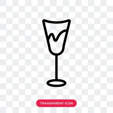 Saydam arka plan üzerinde cam izole cam vektör simgesi