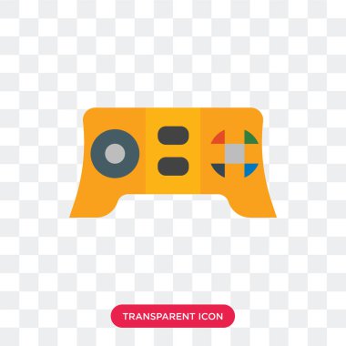 Saydam arka plan üzerinde Gamepad izole Gamepad vektör simgesi 