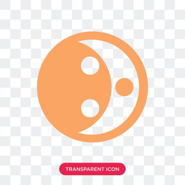 Saydam arka plan üzerinde Moon logosu d izole ay vektör simgesi