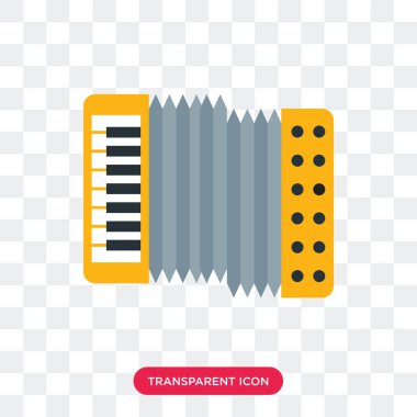 Saydam arka plan üzerinde Accord izole akordeon vektör simgesi