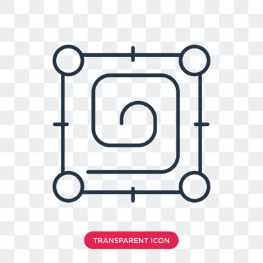 Şeffaf arka plan Spiral logo tasarımı izole sarmal vektör simgesi