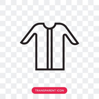 saydam arka plan üzerinde t-shirt izole t-shirt vektör simgesi 