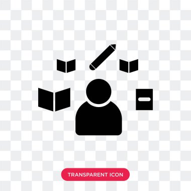 Saydam arka plan üzerinde yazar lo izole yazar vektör simgesi