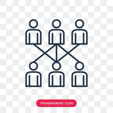 Saydam arka plan üzerinde hiyerarşik yapısı logo tasarımı izole hiyerarşik yapısı vektör simgesi