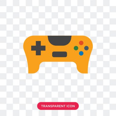 Saydam arka plan üzerinde Gamepad izole Gamepad vektör simgesi 