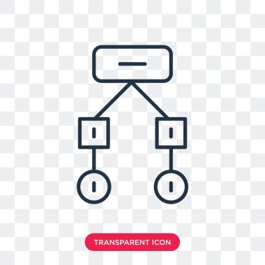Saydam arka plan üzerinde akış şeması logo tasarımı izole akış şeması vektör simgesi