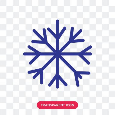 Saydam arka plan üzerinde kar logosu d izole kar vektör simgesi