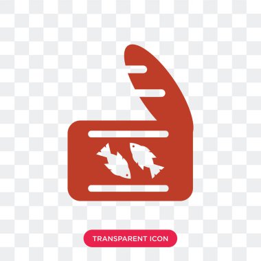 Ton balığı şeffaf arka plan üzerinde Tuna logosu d izole simge vektör