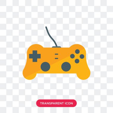 Saydam arka plan üzerinde Gamepad izole Gamepad vektör simgesi 