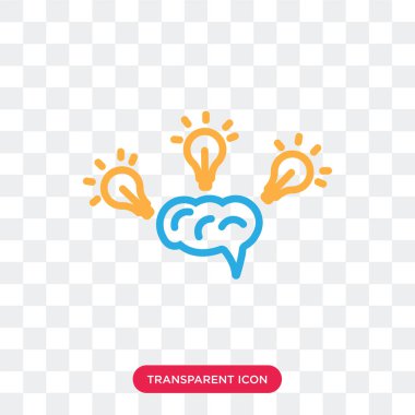 Saydam arka plan üzerinde fikir logosu d izole fikir vektör simgesi