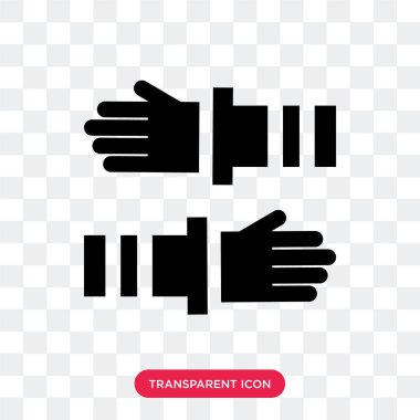 Saydam arka plan üzerinde Teamwor izole ekip çalışması vektör simgesi