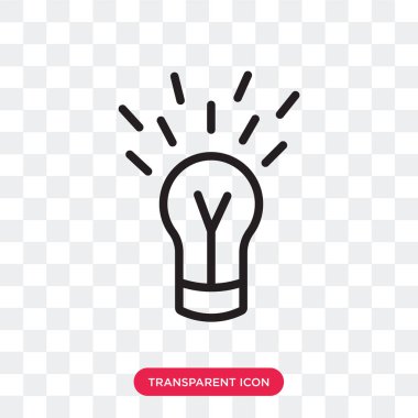 Saydam arka plan üzerinde fikir logosu d izole fikir vektör simgesi