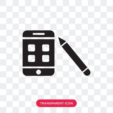 Saydam arka plan üzerinde Tablet lo izole tablet vektör simgesi