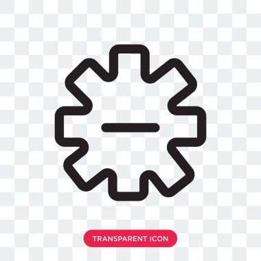 Ayarları şeffaf arka plan üzerinde izole simge vektör ayar