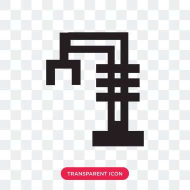 Saydam arka plan üzerinde Robo izole robotik kol vektör simgesi