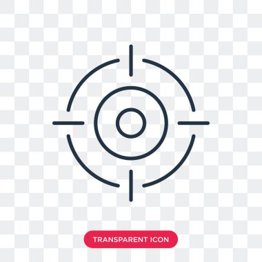 Saydam arka plan üzerinde hedef logo tasarımı izole hedef vektör simgesi