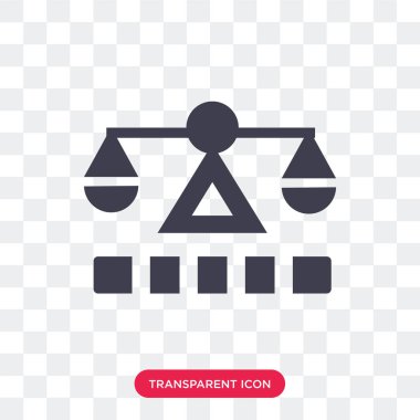 Saydam arka plan üzerinde ölçek logo izole ölçek vektör simgesi