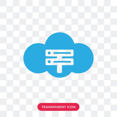 Vektör simgesi üzerinde şeffaf arka plan izole bulut, 