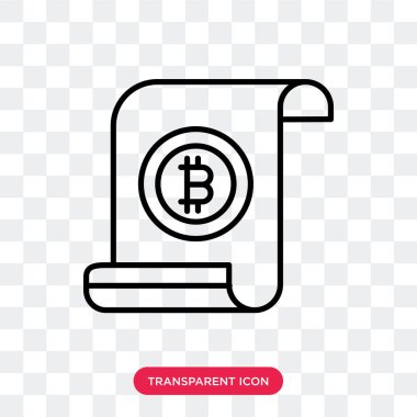 Saydam arka plan üzerinde Bitcoin logo tasarımı izole Bitcoin vektör simgesi