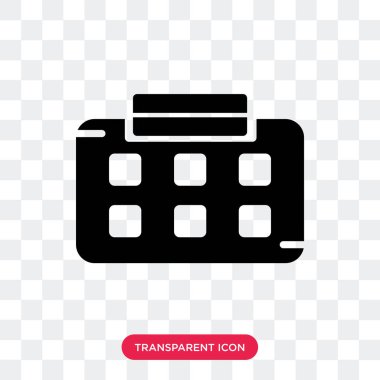 Saydam arka plan üzerinde Calenda izole takvim vektör simgesi