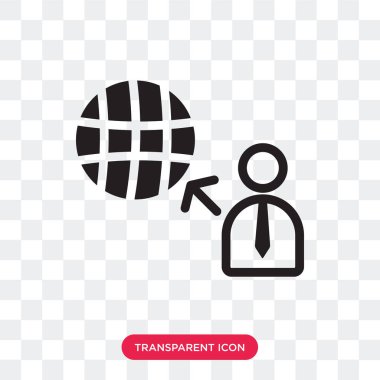 Saydam arka plan üzerinde Global lo izole küresel vektör simgesi