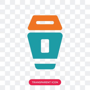 Saydam arka plan üzerinde çöp logo izole çöp vektör simgesi