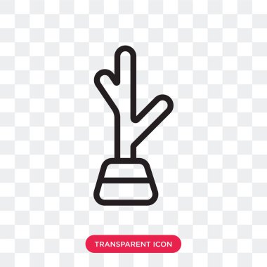 Saydam arka plan üzerinde kaktüs lo izole kaktüs vektör simgesi