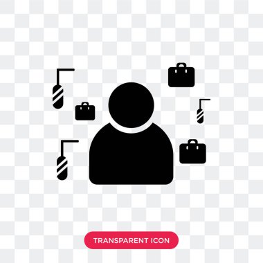 Saydam arka plan üzerinde Fisher izole balıkçı vektör simgesi