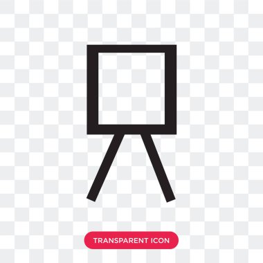 Saydam arka plan üzerinde tuval lo izole tuval vektör simgesi