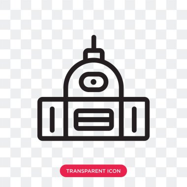 Saydam arka plan üzerinde Capitol izole Capitol vektör simgesi 