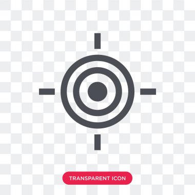 Saydam arka plan üzerinde hedef lo izole hedef vektör simgesi