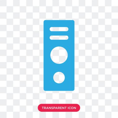 Saydam arka plan üzerinde hoparlör izole hoparlör vektör simgesi 