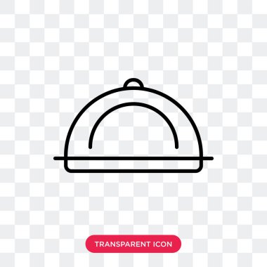 Saydam arka plan üzerinde tepsi logo tasarımı izole tepsi vektör simgesi