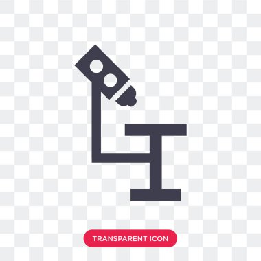 saydam arka plan üzerinde mikro izole mikroskop vektör simgesi