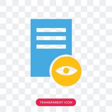 Saydam arka plan üzerinde Visib izole görünürlük vektör simgesi