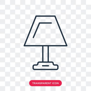 Saydam arka plan üzerinde lamba logo tasarımı izole lamba vektör simgesi