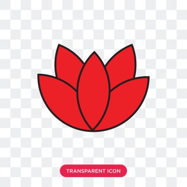 Saydam arka plan üzerinde çiçek lo izole çiçek vektör simgesi