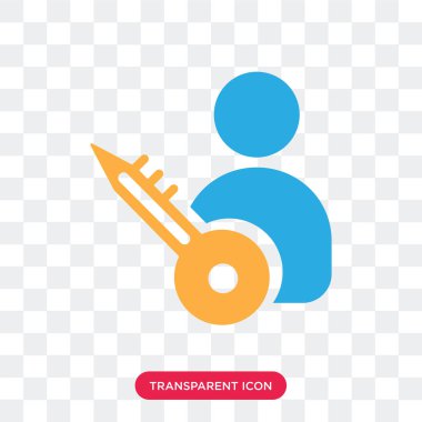 Saydam arka plan üzerinde Kullanıcı logosu d izole Kullanıcı vektör simgesi