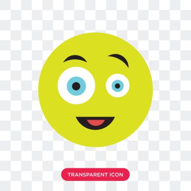 Saydam arka plan üzerinde Surpri izole sürpriz vektör simgesi