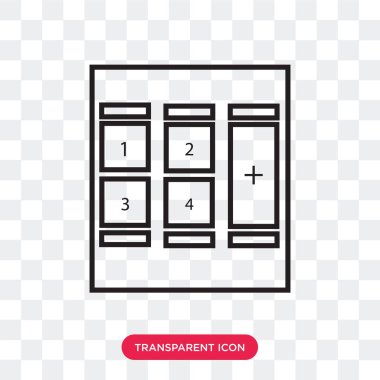 saydam arka plan üzerinde calcu izole hesap makinesi vektör simgesi