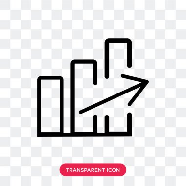 Saydam arka plan üzerinde istatistikleri logo izole istatistikleri vektör simgesi