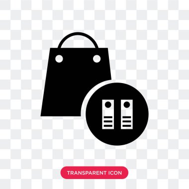 Saydam arka plan üzerinde çanta izole kitap vektör ikon çanta