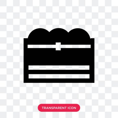 Saydam arka plan üzerinde Treasur izole hazine vektör simgesi