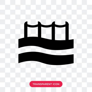 Golden gate köprüsü vektör simgesi üzerinde şeffaf adam izole